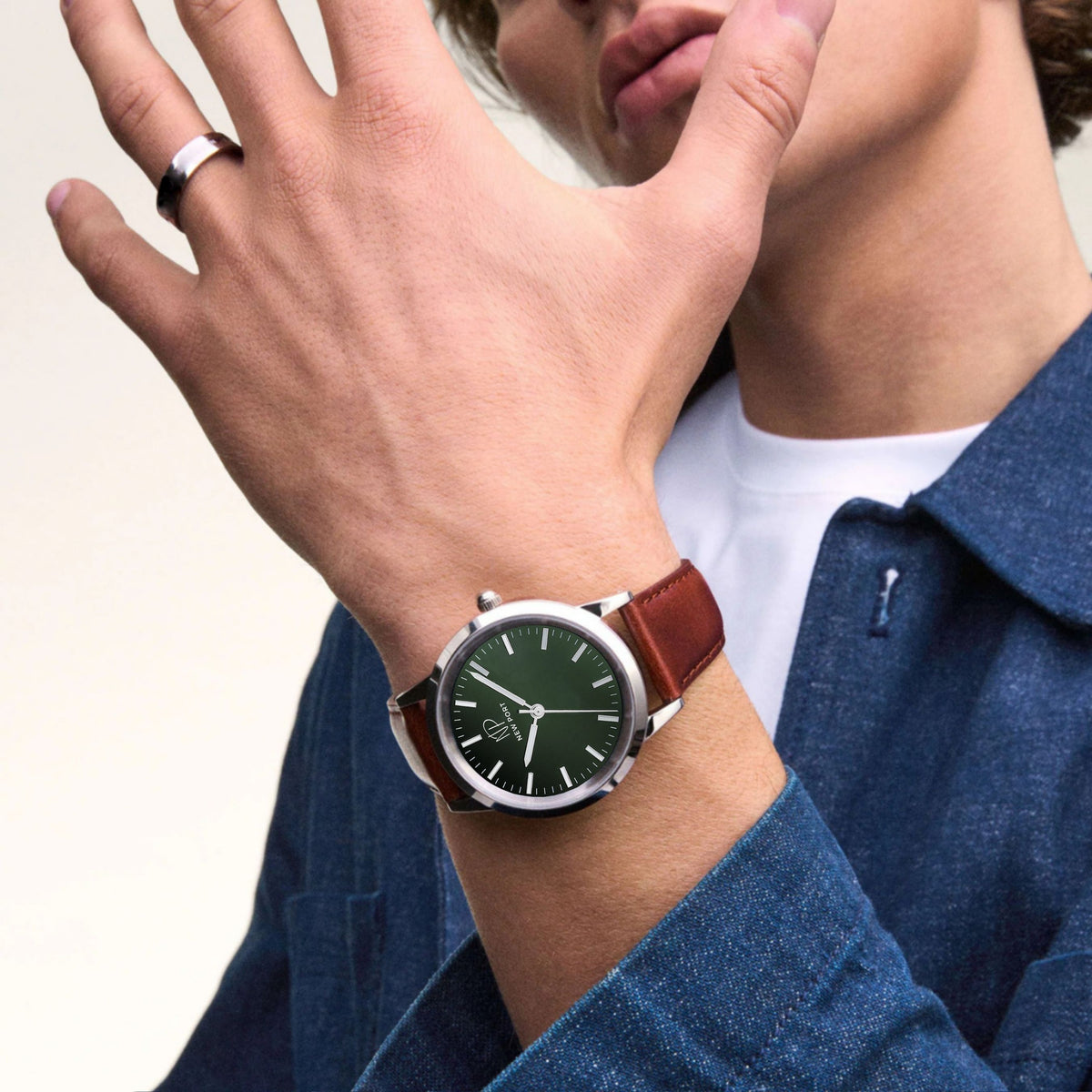 Relógio Magnus Brown Silver Green 40mm