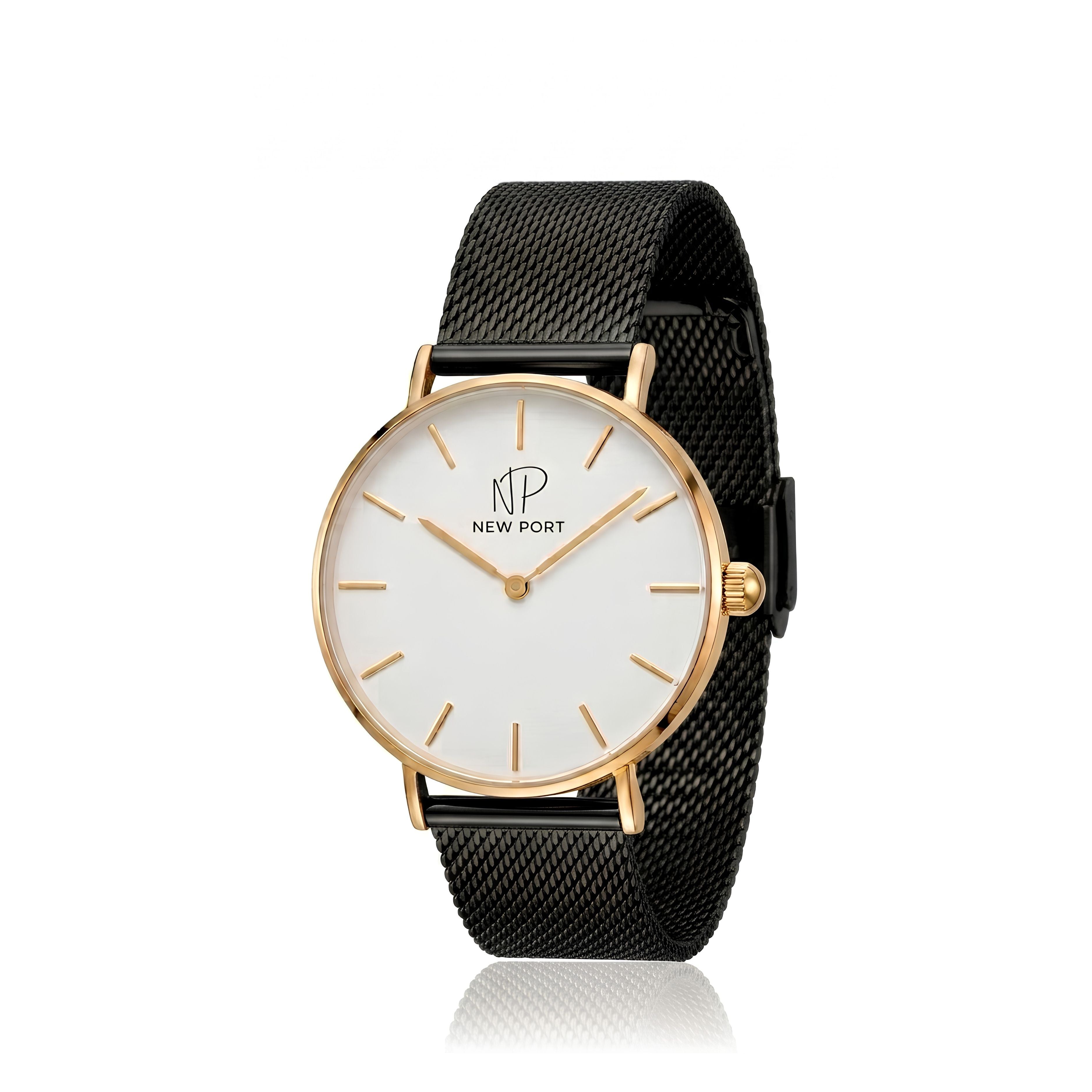 Relógio Madeleine Black Gold 32mm