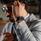 Relógio Magnus Black Silver Blue 40mm