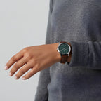 Relógio Magnus Brown Silver Green 40mm