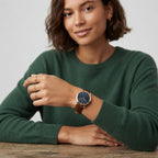 Relógio Magnus Brown Rosê Blue 40mm