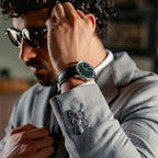 Relógio Magnus Black Silver Green 40mm