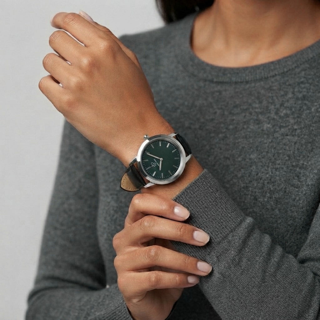 Relógio Magnus Black Silver Green 40mm