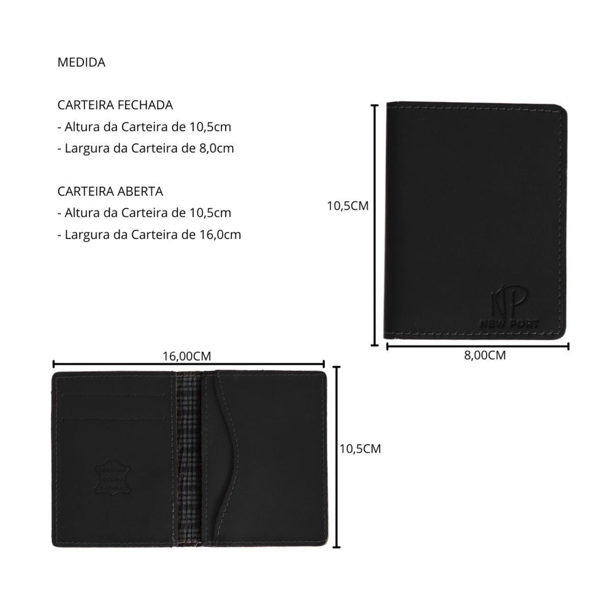 Carteira Chelsea Couro Preto