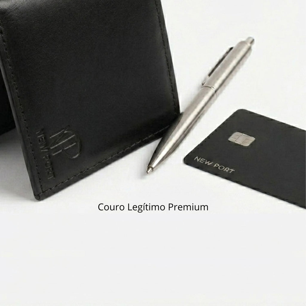 Carteira Columbia Couro Preto