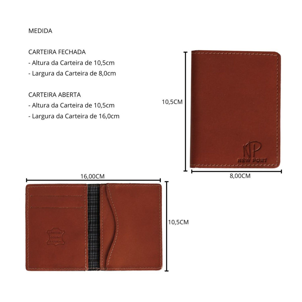Carteira Chelsea Couro Marrom