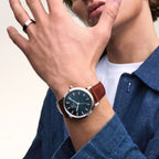 Relógio Magnus Brown Silver Blue 40mm