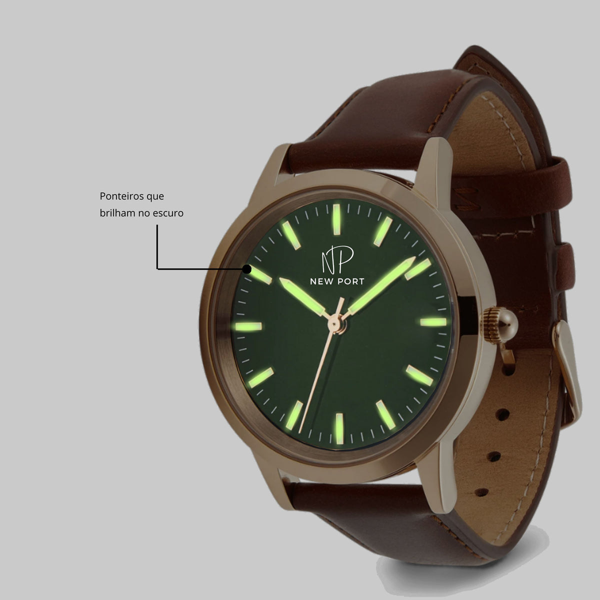 Relógio Magnus Brown Rosê Green 40mm