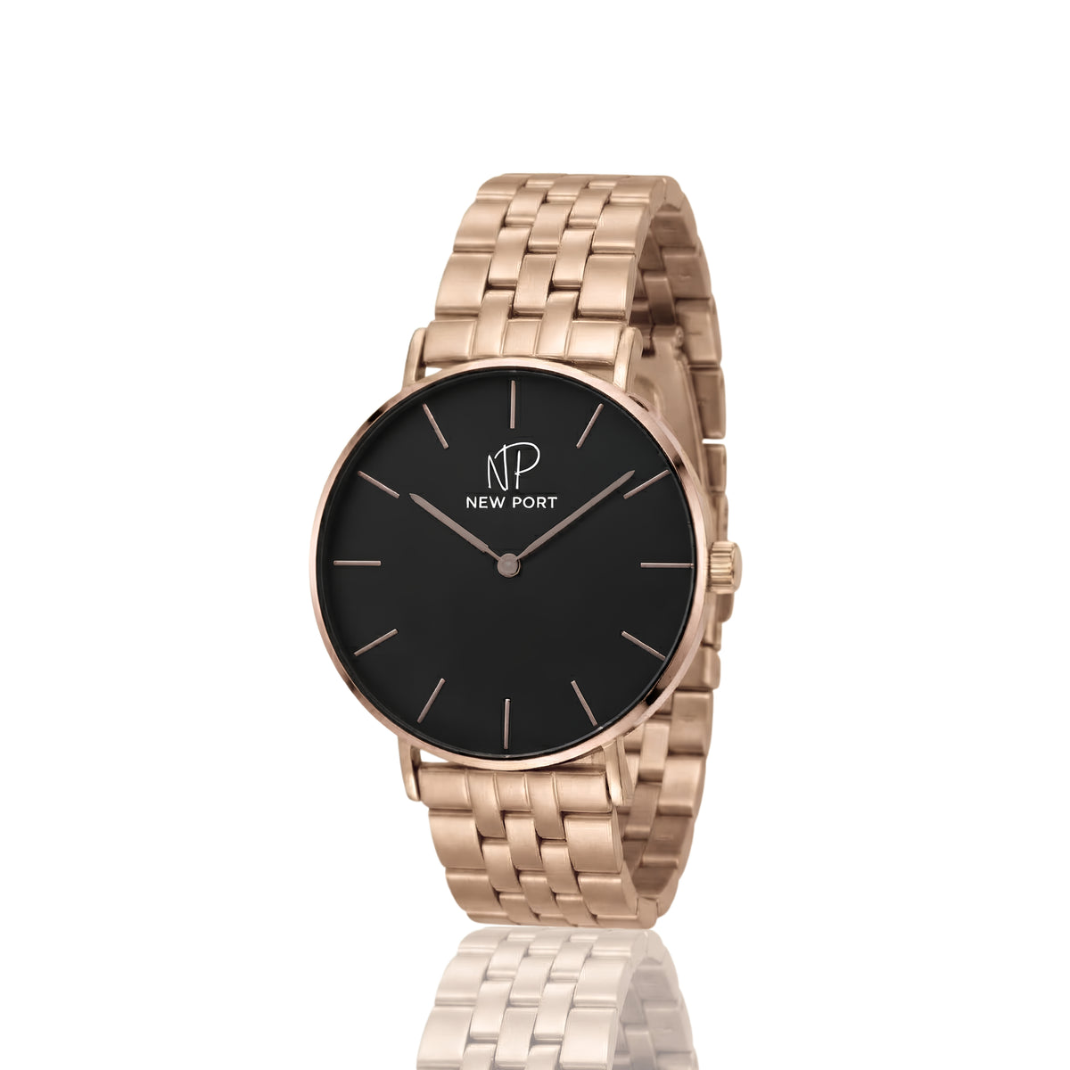 Relógio Nápole Rosê Black 32mm