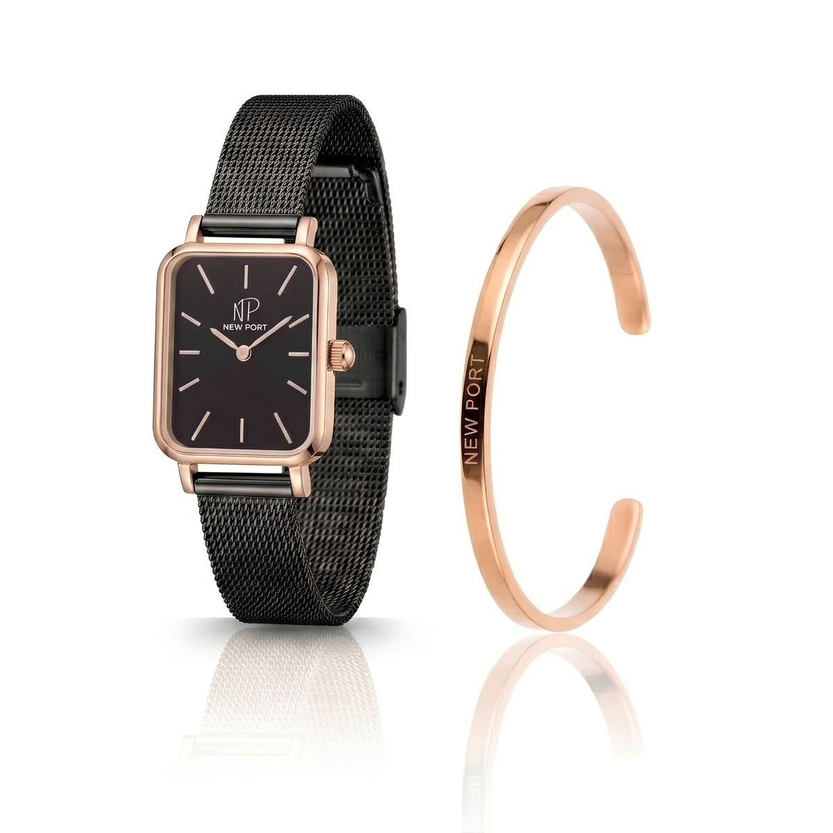 Kit Relógio Vermont Black com Bracelete