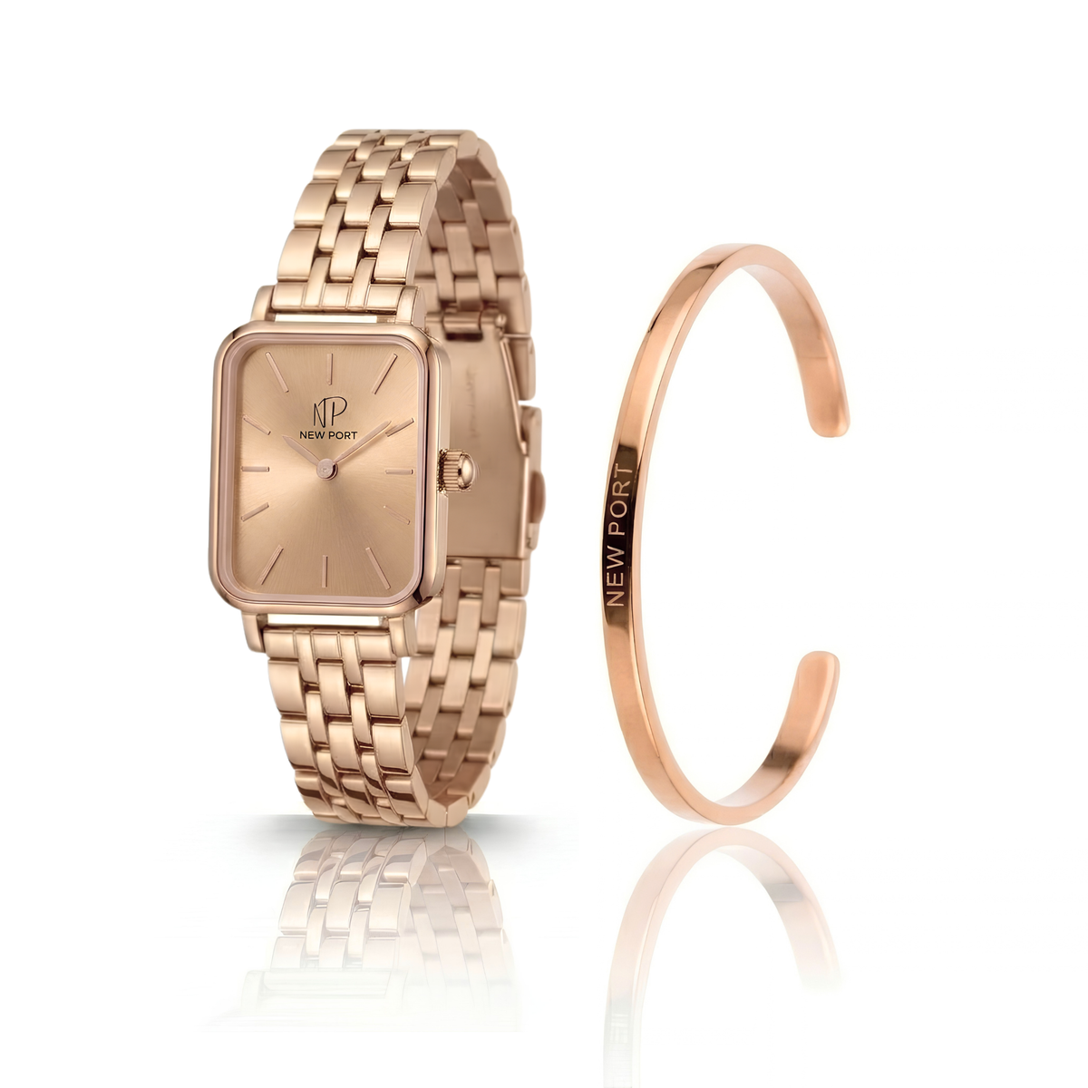 Kit Relógio Venezia Full Rosê com Bracelete