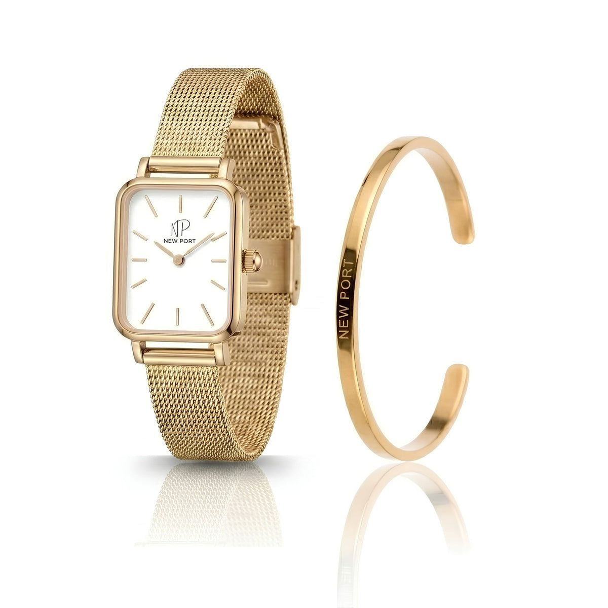Kit Relógio Vermont Gold com Bracelete