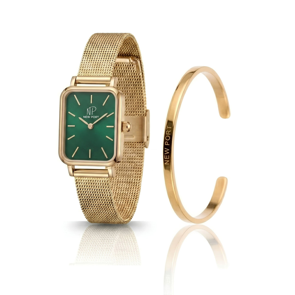 Kit Relógio Vermont Gold Green com Bracelete (Cópia)
