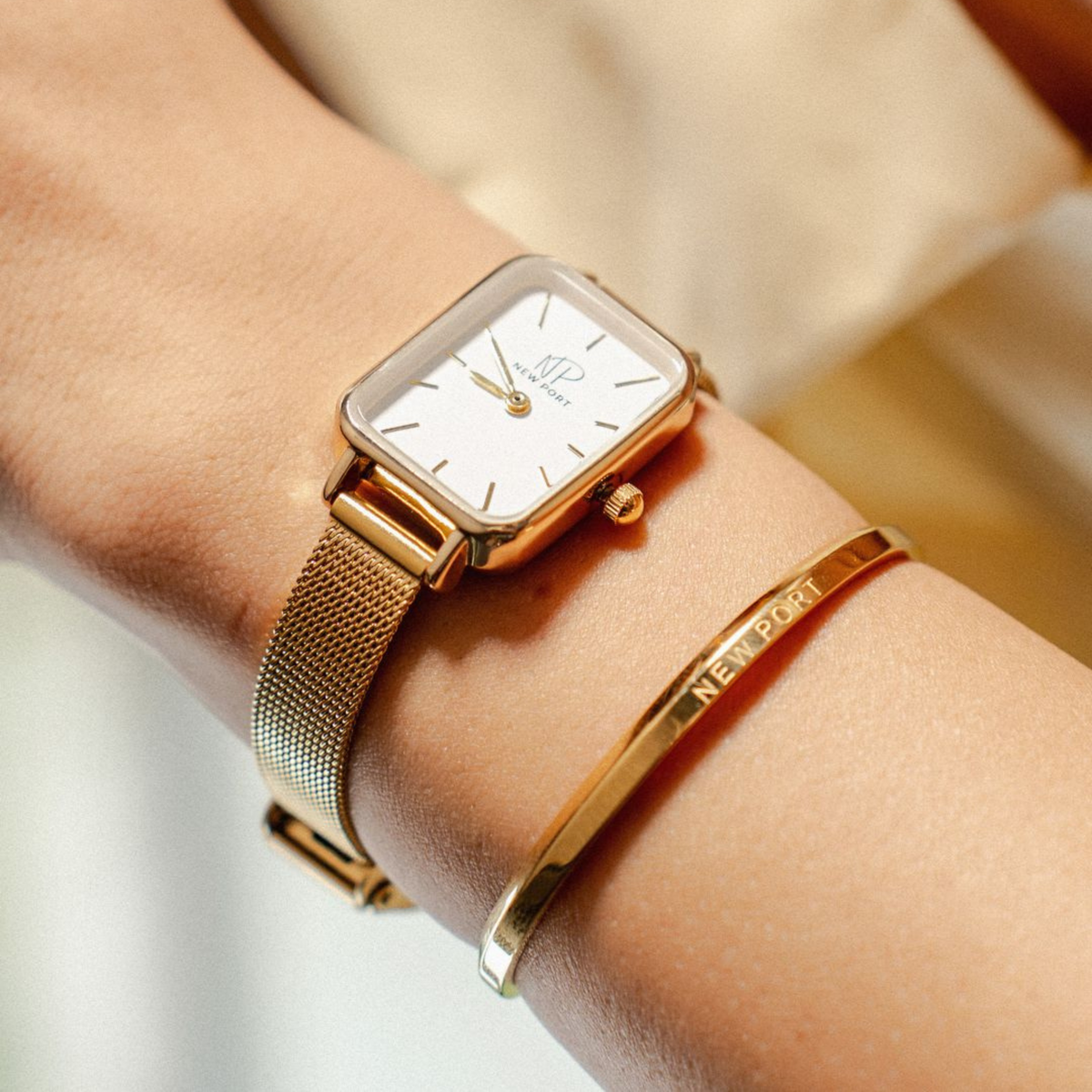 Kit Relógio Vermont Gold com Bracelete