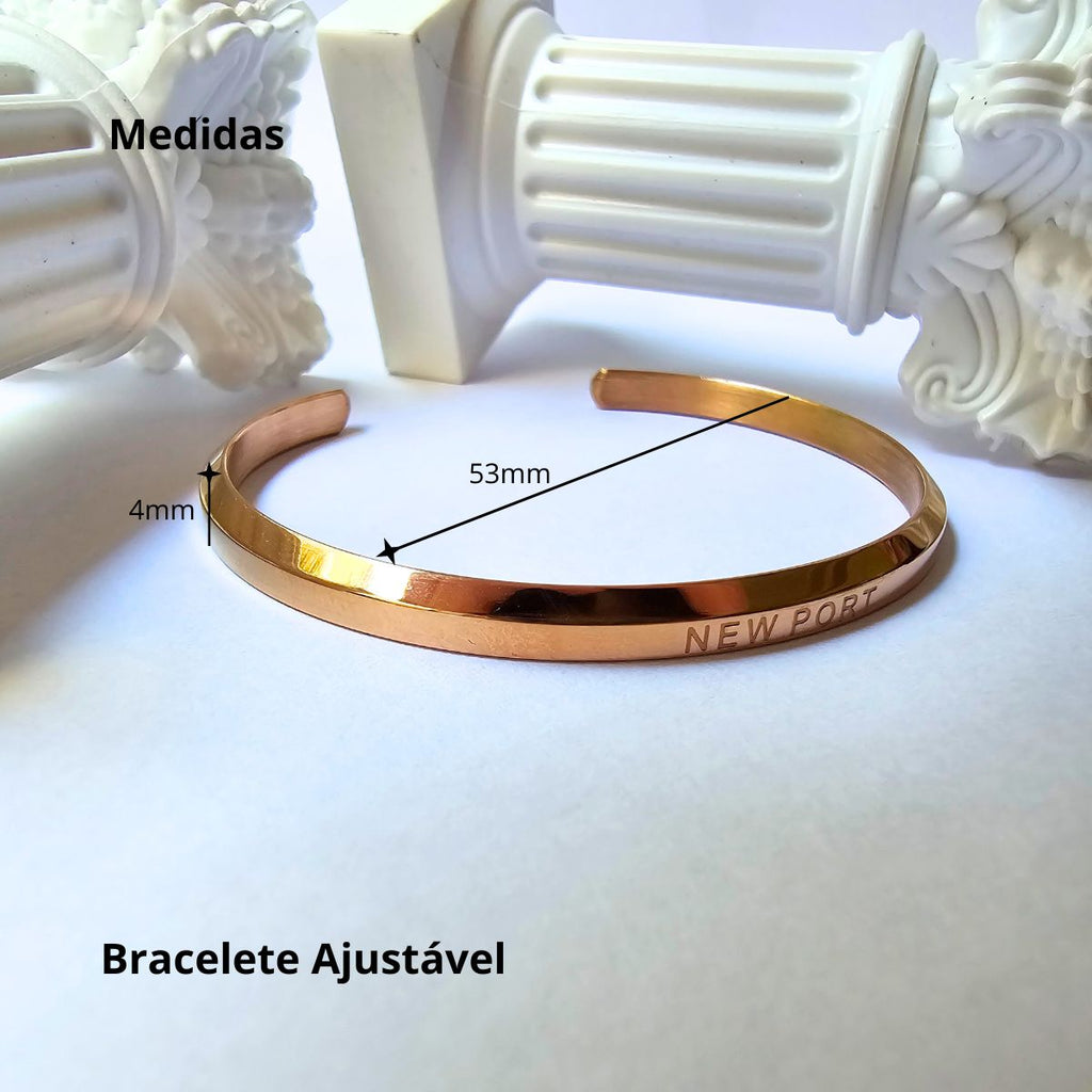 Bracelete Feminino Ajustável Rose Gold